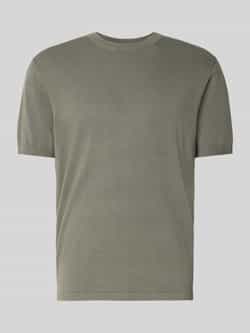Christian Berg Men T-shirt met geribde ronde hals