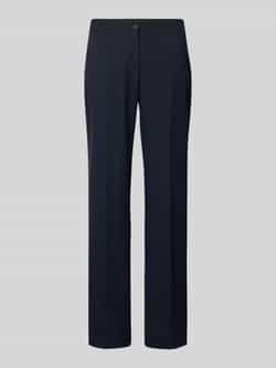 TONI Straight leg stoffen broek met persplooien