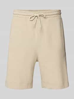 Boss Orange Regular fit sweatshorts met labelstitching model 'doubletowel'