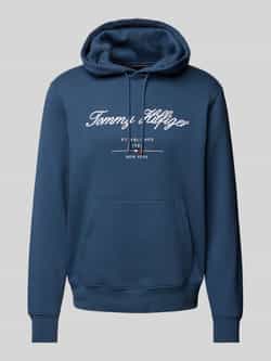 Tommy Hilfiger Blauwe Avion Sweater Logo Felpa Regular Blue Heren