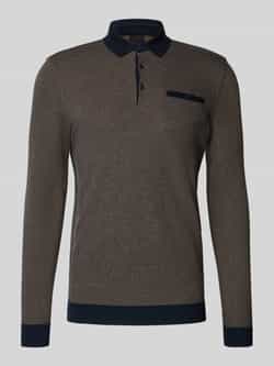 Bugatti Slim fit poloshirt met labeldetail