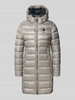 Blauer Usa Gewatteerde lange jas met Sorona -vulling model 'Adelaide'