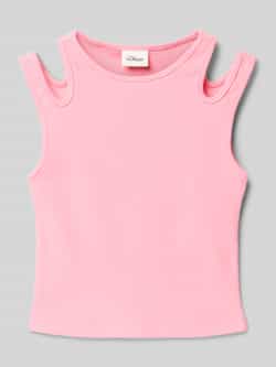 S.Oliver RED LABEL Slim fit tanktop met cut-outs