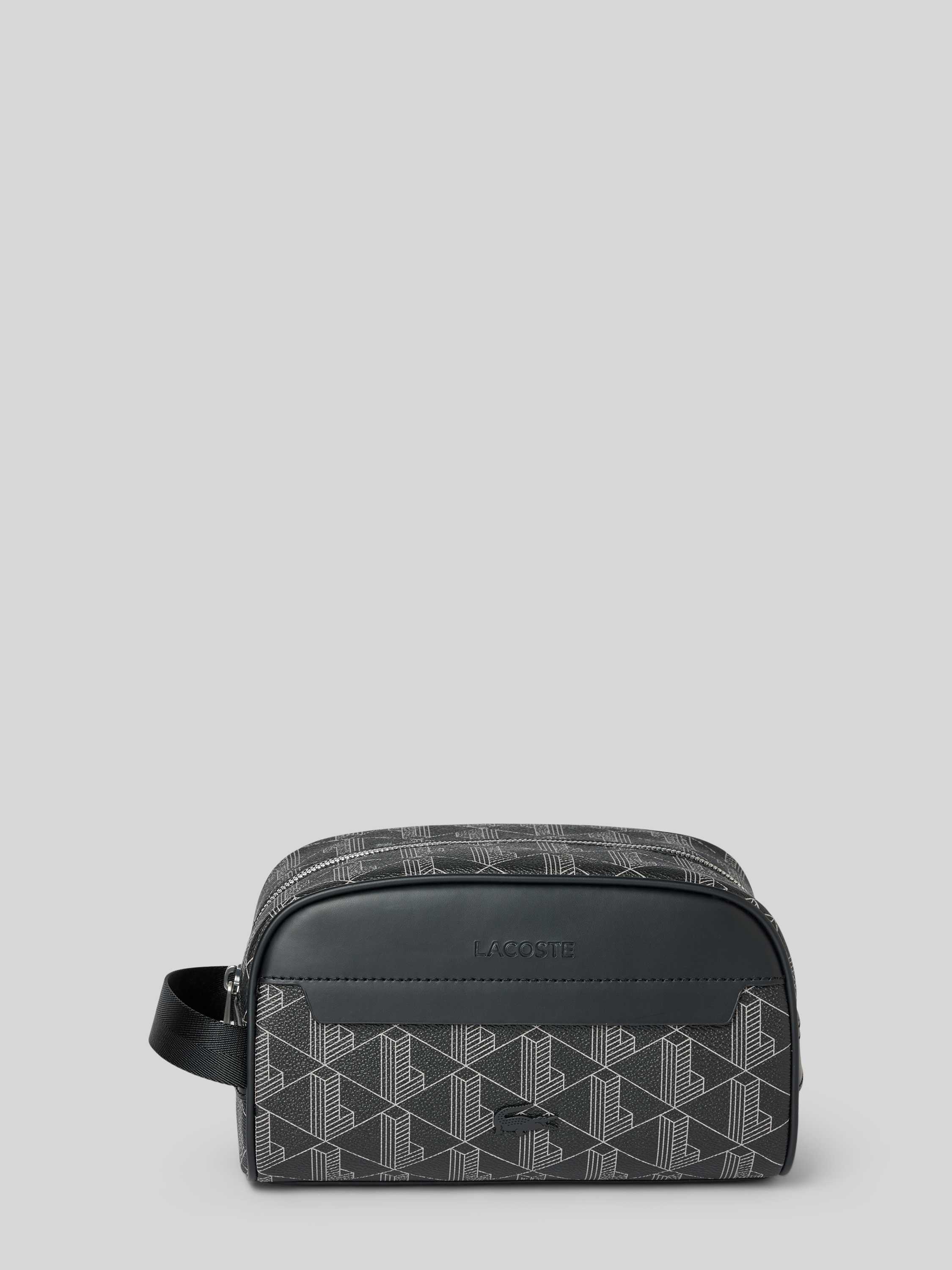 Lacoste Ergonomische Monogram Toilettas Black Unisex