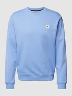 SCOTCH & SODA Heren Truien & Vesten Essential Logo Badge Sweatshirt Blauw