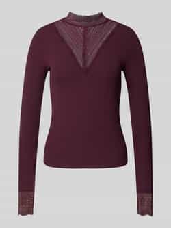 Only Slim fit shirt met lange mouwen en kant model 'TILDE'