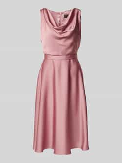 Vera Mont Knielange cocktailjurk met cascadehals