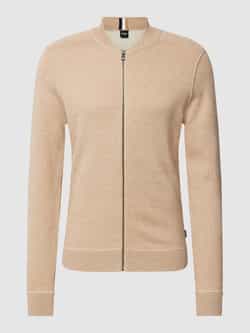 Boss Gebreid jack met opstaande kraag model 'Onorato'