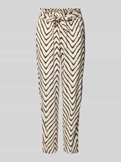 Tom Tailor Slim fit paperbagbroek van pure viscose