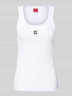 HUGO Tanktop met labelstitching model 'Datamia'