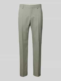 Boss Regular fit wollen broek met persplooien model 'Hutson'