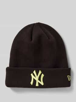 New era Beanie met labeldetail