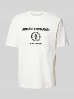 Armani Exchange Katoenen Jersey Relaxed Fit T-shirt White Heren