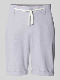 MCNEAL Regular fit korte linnen broek met tunnelkoord