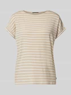 Q S by s.Oliver gestreept T-shirt beige ecru