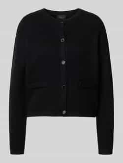 S.Oliver BLACK LABEL Regular fit gebreid jack van katoenmix