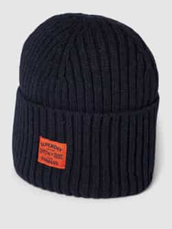 Superdry Gebreide muts met labelpatch model 'WORKWEAR'