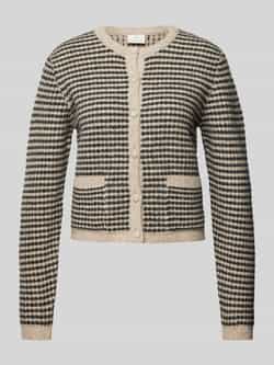 Kaffe Gebreid Vest Veergrijs Zwart Structuur Black Dames