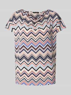 Betty Barclay Zigzag Waterfall Neck Shirt Multicolor Dames