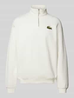Lacoste Witte Half-Zip Sweatshirt Essentiële Sportkleding White Heren