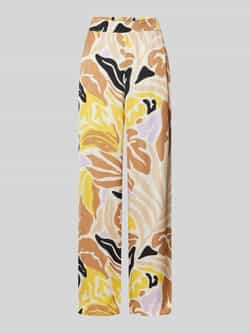 S.Oliver BLACK LABEL Wide fit stoffen broek met elastische band