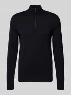 JOOP! Collection Gebreide pullover van scheerwol met opstaande kraag model 'Dario'