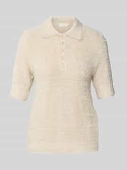 Christian Berg Woman Gebreide pullover met 1 2-mouwen en knoopsluiting