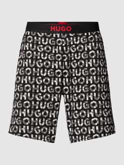 HUGO Regular fit korte broek met all-over labelmotief