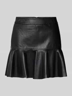 Bardot Minirok in leerlook