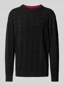 HUGO Gebreide pullover met ribboorden model 'Sargyle'