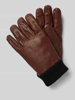 Hestra Leren handschoenen met ribboorden model 'Fredrik'