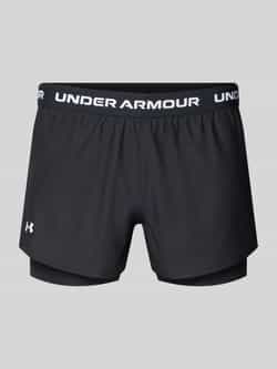 Under Armour Regular fit korte broek met label op tailleband model 'Tech Play Up'