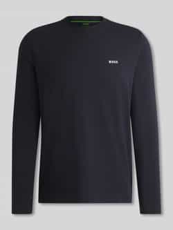 BOSS Green Regular fit shirt met lange mouwen van katoenmix model 'TEE LONG'