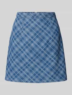 TOMMY JEANS Geweven rok TJW TARTAN CHECK CHAMBRAY SKIRT Webrok in modieuze tartan ruitpatroon
