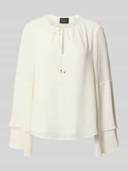 S.Oliver BLACK LABEL Regular fit blouse met lange mouwen met volants