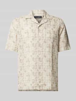 Marc O'Polo Regular fit linnen overhemd met all-over print