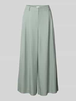 Jake*s Collection Wide leg bandplooibroek met steekzakken