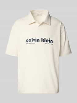 Calvin Klein Jeans Relaxed fit poloshirt met labelprint