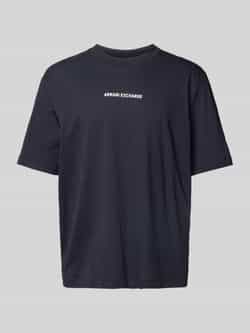 Armani Exchange Casual Logo T-Shirt Short Sleeve Blue Heren
