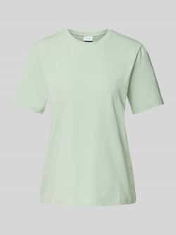 Vila T-shirt met geribde ronde hals model 'NORA'