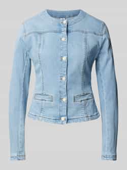 Liu Jo White Jeansjack met ronde hals model 'GIACCA SHINY'
