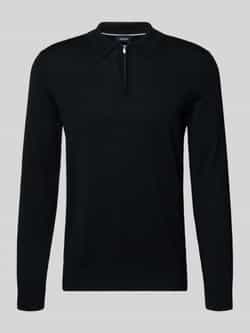 JOOP! COLLECTION Gebreide pullover van scheerwol met polokraag model 'Dondor'