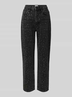 Rich & Royal Vintage straight fit jeans met strass-steentjes