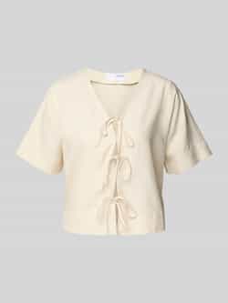 Selected Femme Blouseshirt met vetersluiting model 'NATUK'