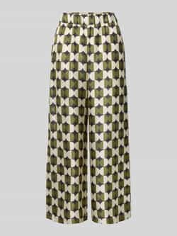 Weekend Max Mara Loose fit zijden broek met all-over motief model 'FIBBIA'