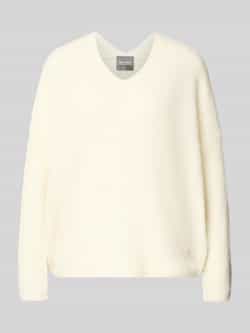 MOS MOSH Oversized gebreide pullover met ribboorden model 'THORA'