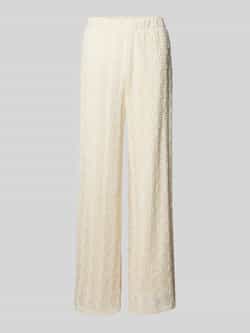 Vila Wide leg stoffen broek met structuurmotief model 'LUMENA'