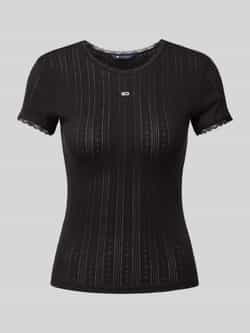 TOMMY JEANS T-shirt TJW SLIM POINTELLE RIB TEE