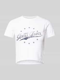 Guess Jeans Kort T-shirt met labelprint