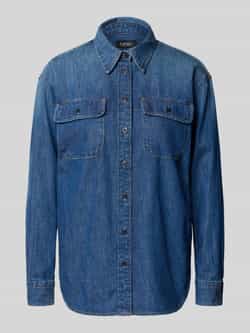 Lauren Ralph Lauren Regular fit jeansblouse met borstzakken